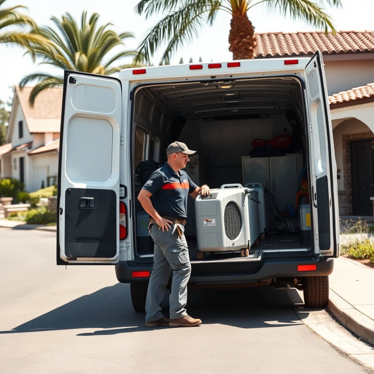 Water damage restoration crew responding in Nipomo, CA