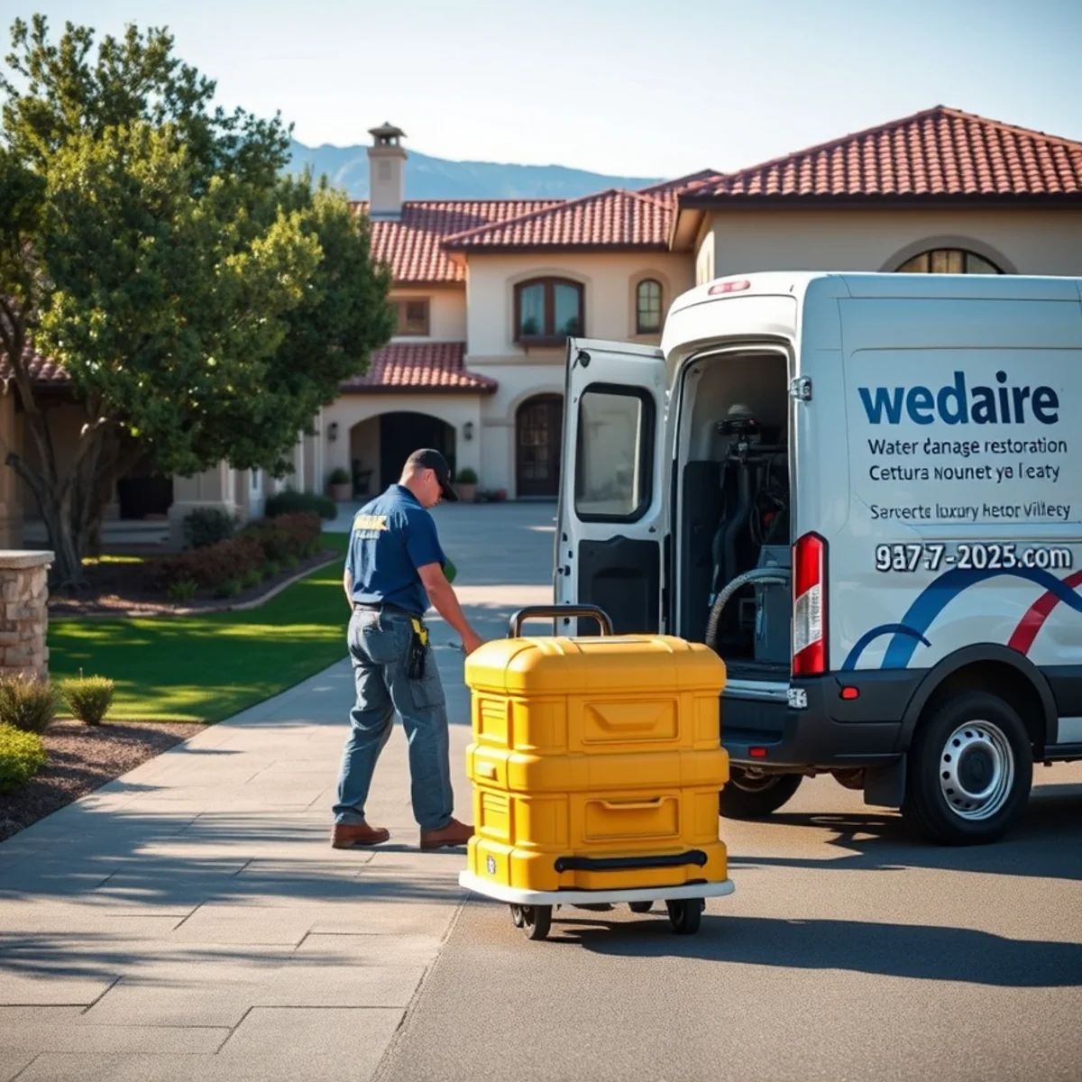 Water damage restoration crew responding in Santa Ynez Valley