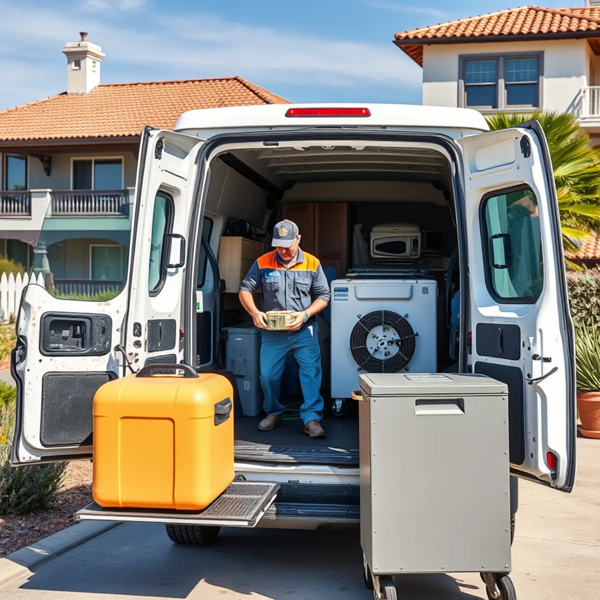 Water damage restoration crew responding in Summerland Beach